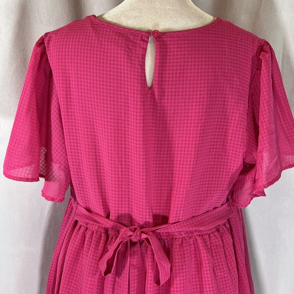 Like new! Isabel Maternity Bright Pink Flutter Sleeve Blouse Top Size Sm… - Picture 9 of 10